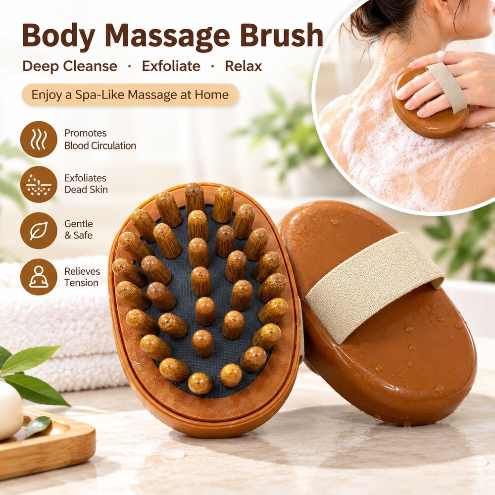 2‑Pack Meridian Massage Brushes | Postpartum Waist & Abdomen Relief